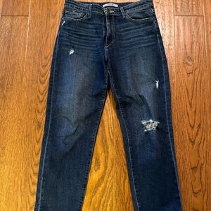 Joe's Jeans Dark Blue Distressed Skinny Jeans